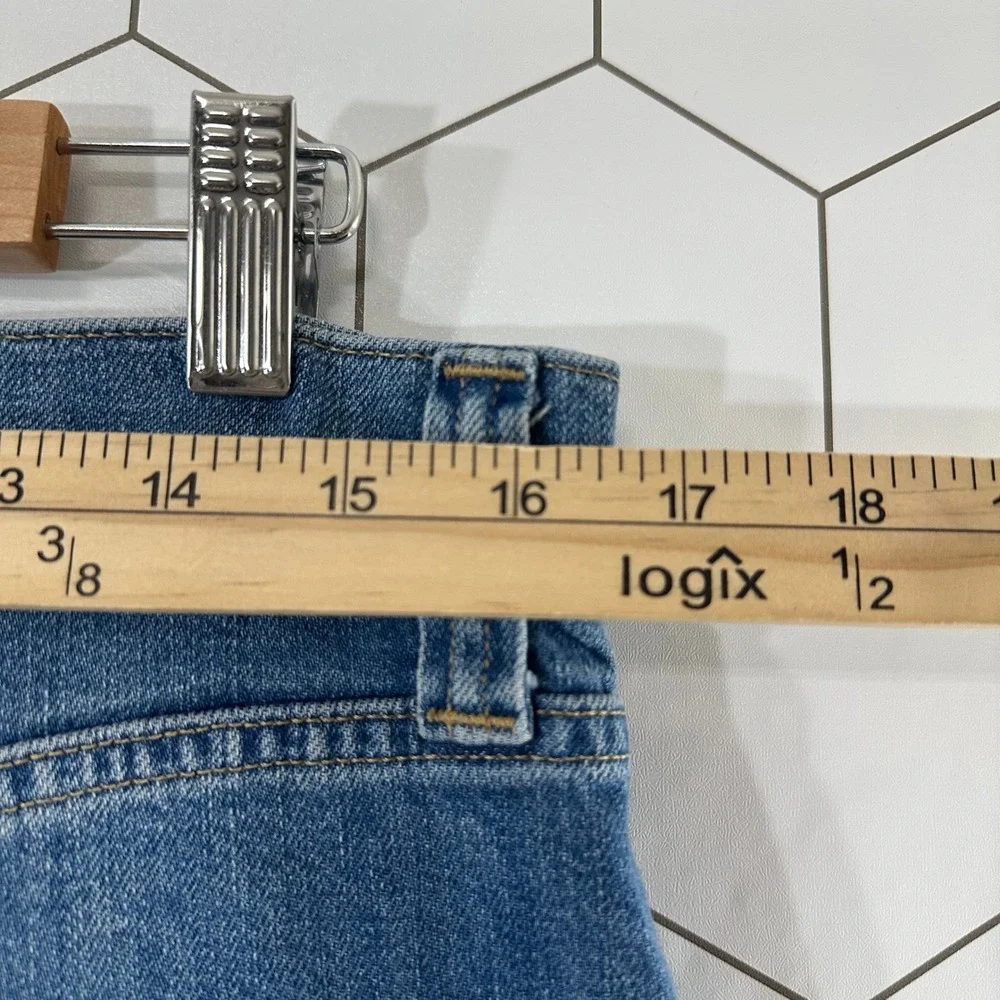 Banana Republic‎ Mens 31 Utility Carpenter Jeans Medium Wash Blue Straight Leg